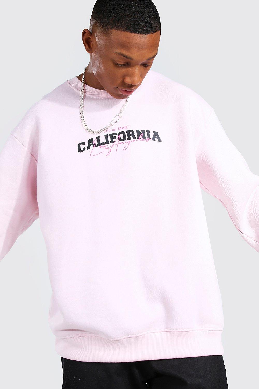 Oversized California Print Sweatshirt boohoo IL